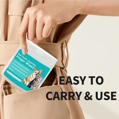 Disposable Dental Finger Wipes For Pets